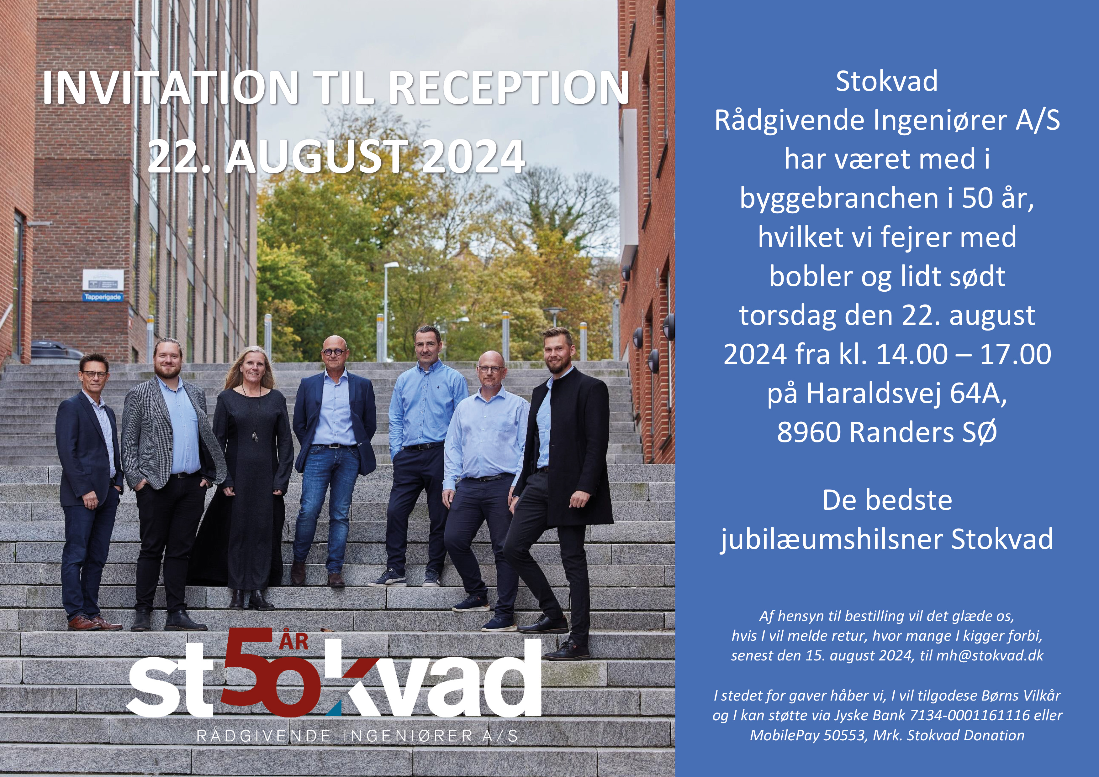 Invitation til reception 22. august 2024